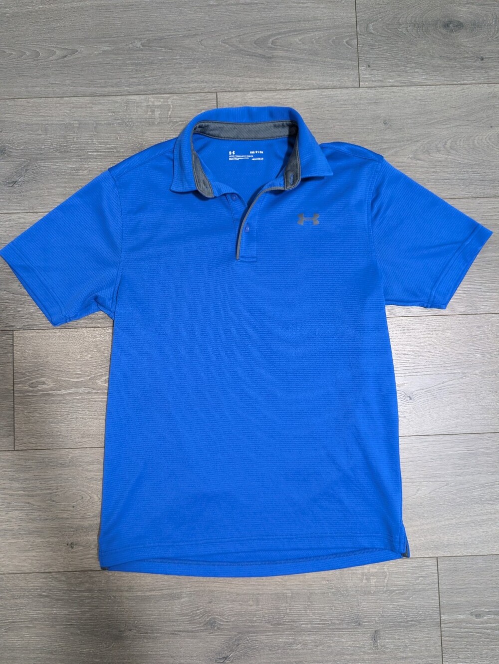 Under Armour Men's Golf Tech Polo Royal Blue HeatGear Loose Fit W/Subtle Logo•SM